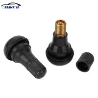 4PCs/set Black universal Valve Stems With Dust Caps with Caps Tyre Rubber Valves Car Chrome Tubeless Car Wheel Snap-in Tire