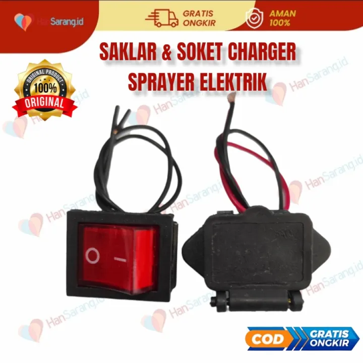 Saklar On Off Switch dan Colokan cas Lubang Soket Cas Charger Tangki ...