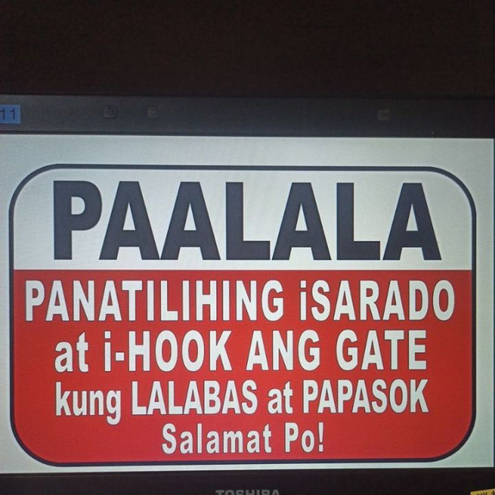 【mainit Ang Ulo】 Panatilihing Isarado At I Hook Ang Gate Signage A4 Size Pvc Hard Plastic 5852