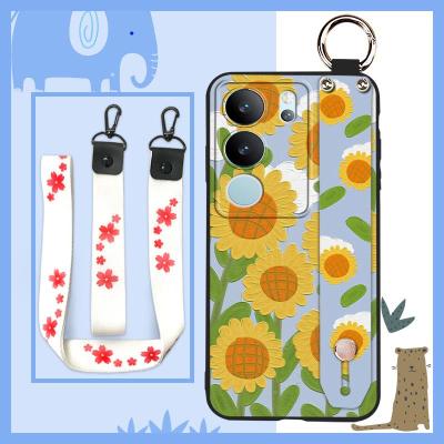 Silicone Soft Phone Case For VIVO S17 Pro/S17 cute Back Cover Original Durable Anti-knock sunflower Kickstand Soft Case