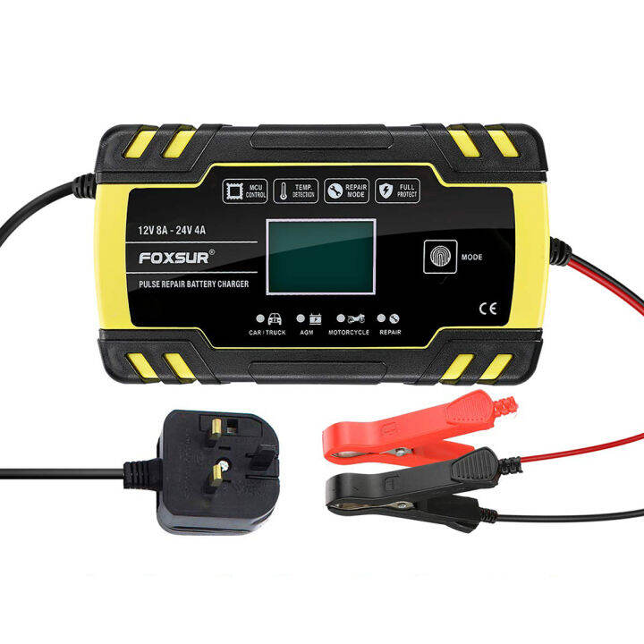 👍【ready Stock】12v 24v 8a Automatic Smart Battery Charger, 3-stage Smart 