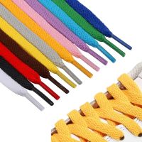 1 Pair / AF1 Shoelaces Flat Thicken Weave Craft Off Black White Shoe Laces High-top Sneaker Shoelace Accessories 25 Colors