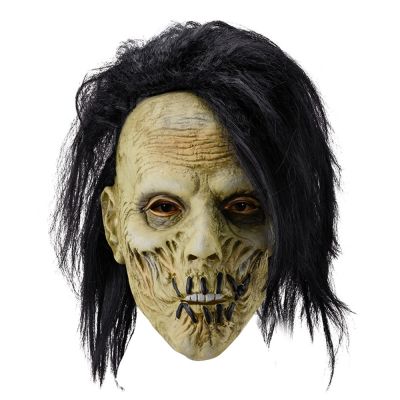 Scary Halloween Mask Horror Zombie With Hair Masks Creepy Monster Latex Mask Horror Party Costume Props