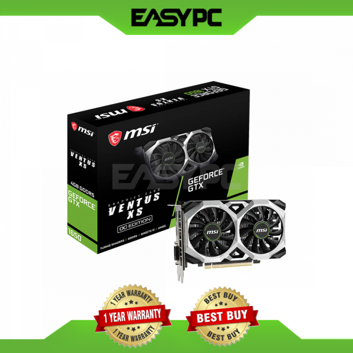 EasyPC MSI GTX 1650 Ventus Xs OCv1 4gb 128bit GDr5 Gaming Videocard