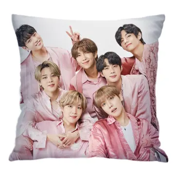 Bangtan Boys BTS KPOP Cushion Cover Throw Pillow Case Custom Gifts Soft  Decorative Cushions Cases Covers Home Decor