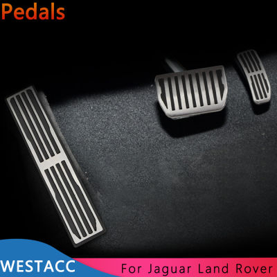 สแตนเลสรถเหยียบแก๊สเบรค Rest Pedal สำหรับ Jaguar XE XFL F-Pace สำหรับ Land Rover Evoque Discovery อุปกรณ์ตกแต่งภายใน