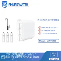 Philips water เครื่องกรองน้ำ AUT3234 ที่กรองน้ำ เครื่องกรองน้ำดื่ม ที่กรองน้ำกรองน้ำประปา ดื่มได้โดยตรง ระบบกรอง 4 ขั้นตอน ใต้อ่างล้างจาน ติดตั้งได้ง่าย ไม่ต้องเสียบปลั๊กใช้ ขจัดได้ถึง 99.999% [รับประกัน 2 ปี]
