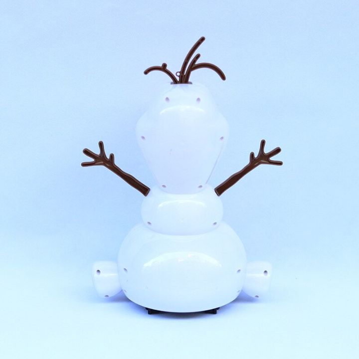 หุ่นยนต์หิมะโอลาฟเต้นรำพร้อมไฟ-led-เครื่องตุ๊กตาขยับแขนขาได้หิมะการ์ตูนไฟฉายไฟฟ้าสำหรับเด็กผู้หญิง
