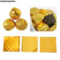 200pcs/lot 8*8cm Durable Gold Aluminium Foil Candy Chocolate Cookie DIY Wrapping Tin Paper Sheets