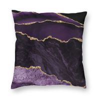 [Heimi Department Store] PurpleGold Agate ปลอกหมอนอิง40X40 Home3D พิมพ์ MarbleThrow ปลอกหมอนสำหรับ SofaSide