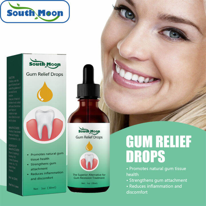 MOMO STORE South Moon Gum Regrowth Drops Relieve Mouth Periodontal Gum Pain Treatment Bad Breat