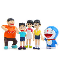 หุ่นฟิกเกอร์น่ารัก5ชิ้น/เซ็ตแบบประกบน่ารักรูปปั้น Boneka ตุ๊กตาต่อสู้หุ่น Nobita Nobi มิโมโตะชิซูกะโดราเอมอน