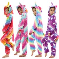 4ครั้ง-12ครั้งสัตว์ชุดนอนสำหรับเด็กสาวตะเข็บแพนด้า Onesies เด็กเครื่องแต่งกายเด็กชุดนอน J Umpsuit เด็กยูนิคอร์นชุดนอนฤดูหนาว