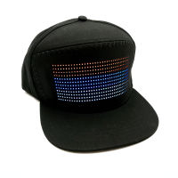 RGB Fullcolor LED Message Hat Smartphone Control Text Scrolling LED Cap,Editable Pattern Display,Music Equalizer Led,Adjustable