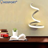 Modern Spiral LED Wall Light Acrylic Iron Sconces Lamp Wall Mount Background Bedside Lamp for Living Room Bedroom Decor