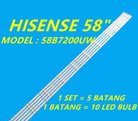 ใหม่5ชิ้น/เซ็ต58B7200UW เขา58 "ไฟเรืองแสงทีวี LED 58B7200