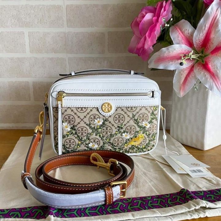 Shop Tory Burch T Monogram Jacquard Camera Bag