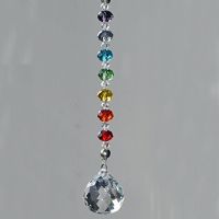 1PCS 20mm 30mm 40mm Crystal Prism Ball Chakra Colors Rondelle Beads Strand Design Rainbow Suncatcher Chrismas Decoration