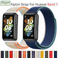 Migeet สายรัดห่วงไนลอนสำหรับ Huawei ผ้าทอแนวสปอร์ต7สมาร์ทวอท์ช Huawei Band7อุปกรณ์อะไหล่