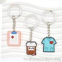 hot【DT】۩✙◄  1 Keychain Doctor Stethoscope Syringe Face Souvenir