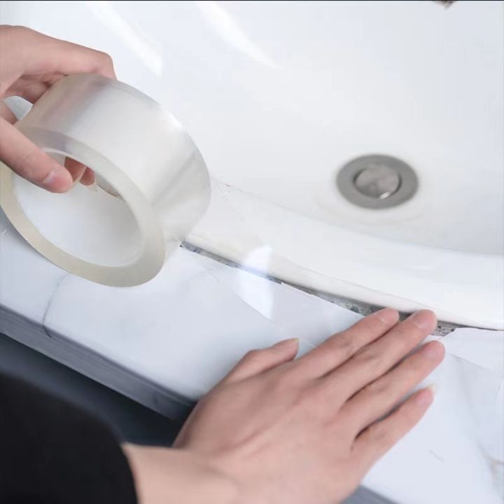 3-5m-nano-strong-waterproof-tape-single-sided-transparent-adhesive-sink-kitchen-mildew-oil-bathroom-mesa-sealing-strip-sticker