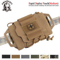 SINAIRSOFT Tactical Two Piece Emergency Medical Kit Outdoor Mountaineering Travel MOLLE Storage Bag Removable Tool Waistpack