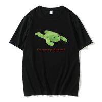 Oddly Specific Frog Tshirt Im Severely Depressed Meme T Shirts Men Funny Targeted Parody Tees Mens High Quality T-shirt