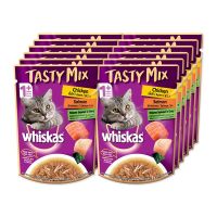 Whiskas Tastymix Cat Wet Food Chicken with Salmon Wakame Seaweed in Gravy 70g x 12 Bags