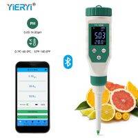 Bluetooth PH Meter 0.01 Resolution Backlit LCD Display High Accuracy pH Tester for Food Meat Beer Brewing Solid Sampling