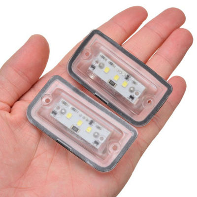 For Mercedes SL R230 License Plate Lights Replacement Car 2Pcs Exterior LED White Car LED License Plate Light 6000K