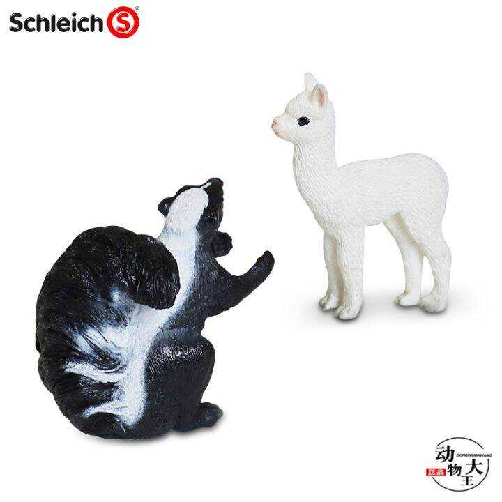 german-sile-schleich-childrens-plastic-simulation-animal-toy-model-golden-retriever-16395-skunk-ornaments