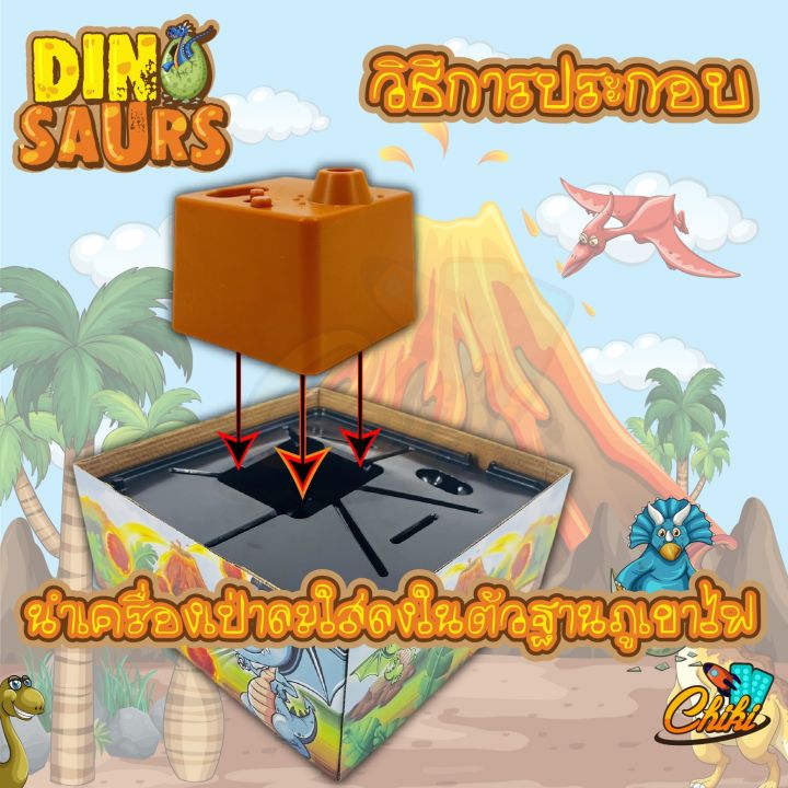 บอร์ดเกม-ไดโนเสาร์ภูเขาไฟระเบิด-blow-dragon-ของเล่นสำหรับครอบครัว-เล่นได้-2-4-คน