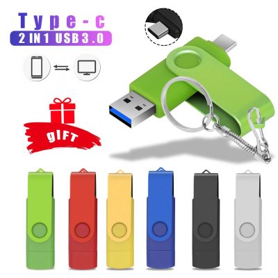 อินเทอร์เฟซ Micro usb แบบหมุน OTG Flash drive3.0 pendrive 64GB 128GB 256GB 512GB USB Flash Drive สำหรับโทรศัพท์ android แท็บเล็ตโน้ตบุ๊ค