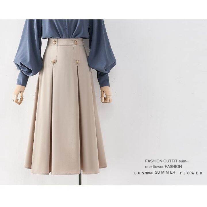 black-padded-skirt-women-s-2021-spring-autumn-and-winter-new-style-thin-and-hip-high-waist-mid-length-a-line-all-match-umbrella-skirt