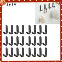 BUSH 24 PCS เหล็กไร้สนิม ตะขอแขวนผนังรูปตัว J อุปกรณ์ติดผนัง กาวในตัว ที่ใส่หมวกกุญแจ ทนทานต่อการใช้งาน ที่แขวนแขวน ตะขอผ้าเช็ดตัวจิต ห้องนั่งเล่นในห้องนั่งเล่น