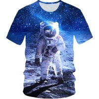 2022 Summer Children 3D T-Shirt Boys Girls Galaxy Space Astronaut Planet Balloon Printing T Shirt Kids Party Pullover Tshirts