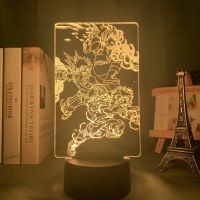 Led Night My Hero Academia for Bedroom Decor Birthday Manga Shoto 3d Bakugo