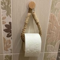 【hot】 Nail-free Paper Holders Rack Toilet Holder Hemp Color