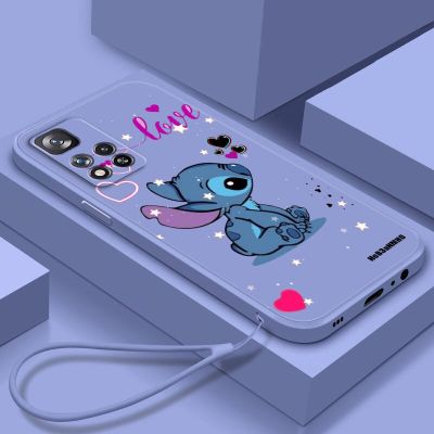 Liquid Rope TPU Funda Disney Cute Stitch Cool Love Phone Case For Xiaomi Redmi Note 11 11S 11T 10S 10 9S 9T 9 8T 8 Pro Plus 5G