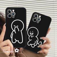 Mrhaha เคสทีพียูขอบตรงสำหรับ Realme C55 C25Y C35 5 5i 5วินาที6i 8i 9i 10 C17 C33 C31 C30 C30s C21Y C25 C25s C12 C21 C20 C20A C11 C15การ์ตูนแฟชั่นไม้ขีดสีดำตลกเคสโทรศัพท์เป็นคู่เรียบง่ายน่ารักผู้ชายฝาครอบป้องกันด้านหลังพร้อมในสต็อก