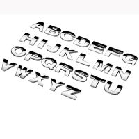 【CC】 Car Styling Metallic Sticker Alphabet Metal 25MM Stickers