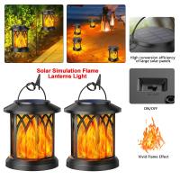 2pcs Solar LED Light Flame Effect Decorative Lamp Torch Flickering Lights Outdoor Yard Lanterns Lighting Waterproof Garden Decor Outdoor Lighting