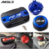 ✘☎ For Yamaha YZF R3 YZF-R3 YZFR3 2015-2022 Motorcycle front and rear brake oil cap protection and oil filler cap R3 Accessories