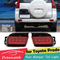 ไฟท้าย LED สีแดงสำหรับ Toyota Land Cruiser Prado 2010-2021 Driving Reflector Lamp