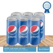 Lốc 6 Nước Ngọt Giải Khát Pepsi Có Gas Lon 330ML