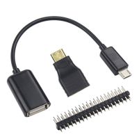 【Be worth】 Smart Automation Raspberry Pi Zero Kit W Budget Pack 3 In 1 HDMI To HDMI USB OTG Host Cable GPIO หัว2X20ชายแถบอุปกรณ์เสริม