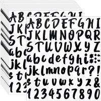 720 Pieces 10 Sheets Self-Adhesive Vinyl Sticker, Alphabet Letter Number Stickers for Mailbox, Door (1 Inch)