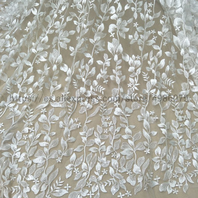 Berta wedding gown dress lace fabric elegant wedding dress lace fabric 130cm width ivory lace