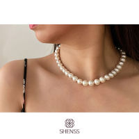 Elegant Silver 925 Jewelry Classic Temperament Wedding Necklace 4-10mm Shell Pearl Cream 925 Sterling Silver Chain for Women2023