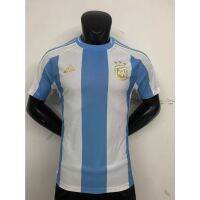 △ [Player Version] 2324 ใหม่ Argentina Home เสื้อเชิ้ตฟุตบอล แขนสั้น สีฟ้า และสีขาว คุณภาพสูง